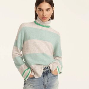 J. Crew wool‎ & alpaca blend striped turtleneck sweater